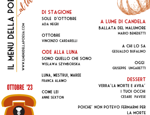Menu AL TELEFONO, ottobre 2023: di riti, disobbedienza, donne e libertà!